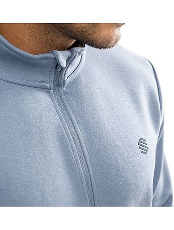 Sudadera media cremallera entrenamiento hombre fitness hombre blur
