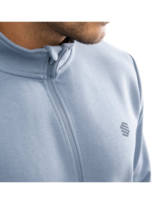 Sudadera media cremallera entrenamiento hombre fitness hombre blur - Kiabi Sudadera media cremallera entrenamiento hombre fitness hombre blur - Kiabi