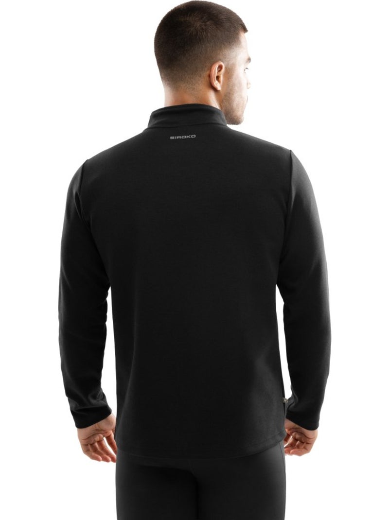 Sudadera media cremallera entrenamiento hombre fitness hombre inter Negro - Kiabi