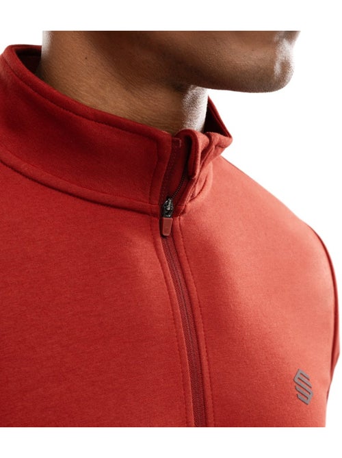 Sudadera media cremallera entrenamiento hombre fitness hombre torch - Kiabi Sudadera media cremallera entrenamiento hombre fitness hombre torch - Kiabi
