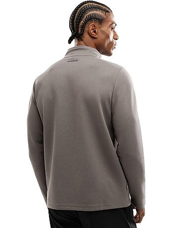 Sudadera media cremallera entrenamiento hombre fitness hombre troop