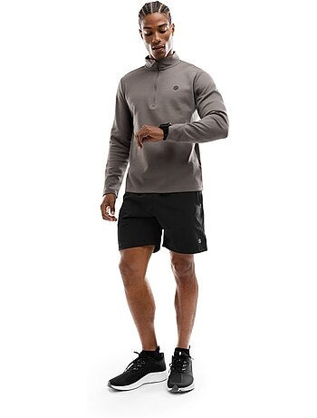 Sudadera media cremallera entrenamiento hombre fitness hombre troop
