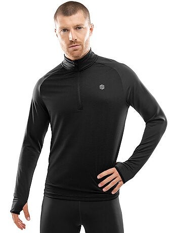 Sudadera media cremallera running hombre fitness hombre intuit