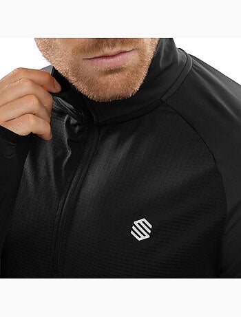 Sudadera media cremallera running hombre fitness hombre intuit