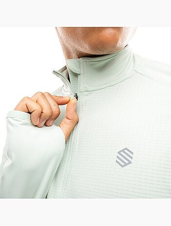 Sudadera media cremallera running hombre fitness hombre intuit