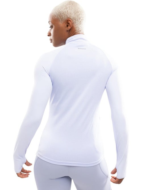 Sudadera media cremallera running mujer fitness mujer center lilac - Kiabi