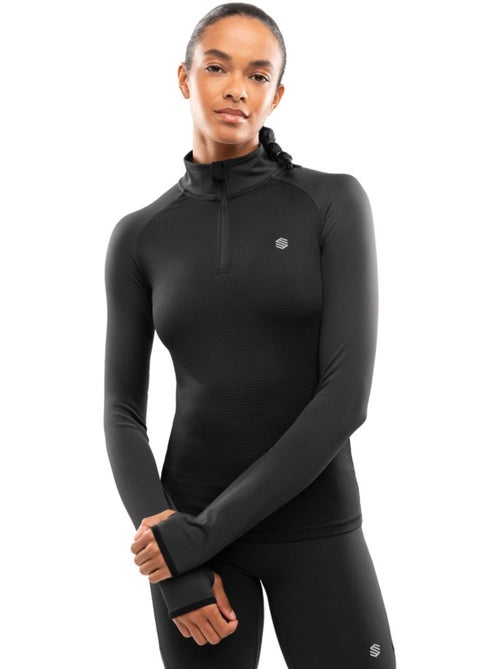 Sudadera media cremallera running mujer fitness mujer center - Kiabi Sudadera media cremallera running mujer fitness mujer center - Kiabi
