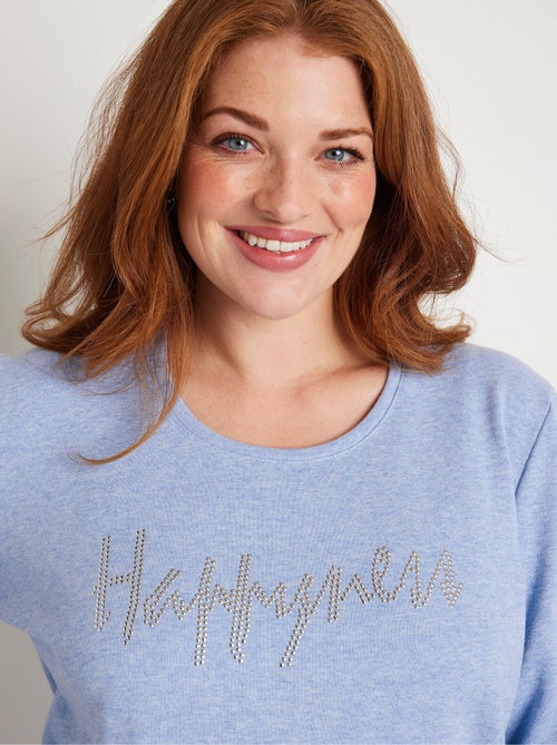 Sudadera mensaje cuello redondo - Afibel - Kiabi