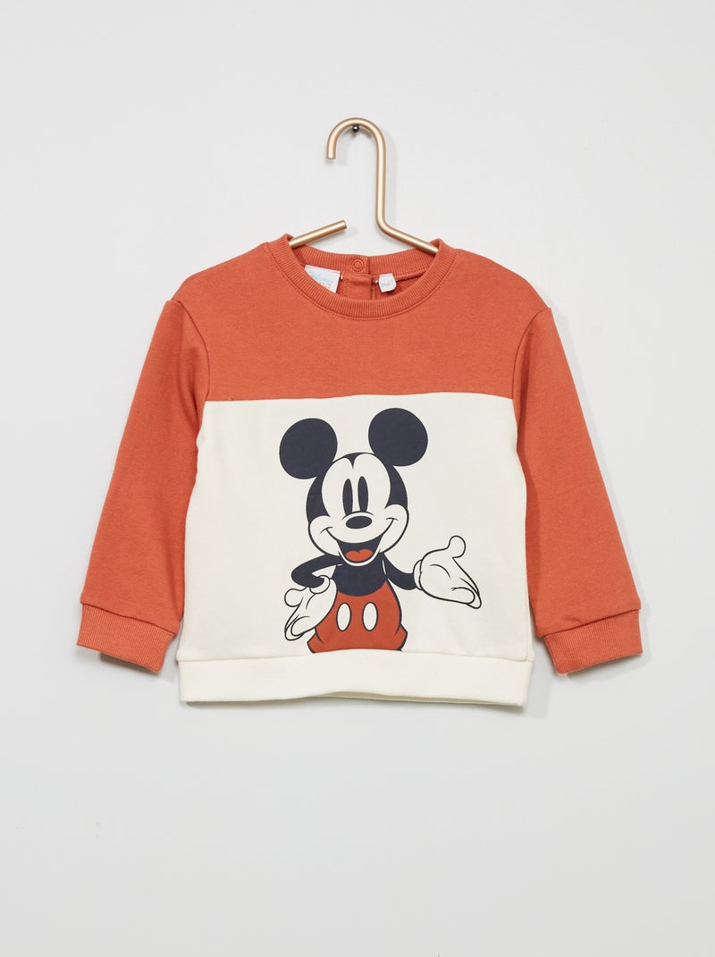 Sudadera 'Mickey' estilo 'colorblock' ROJO - Kiabi