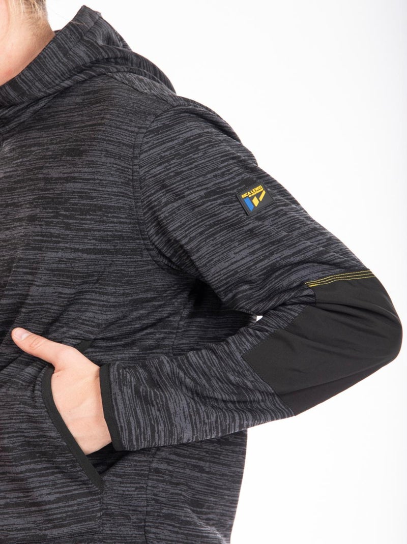 Sudadera micro polar reforzada ALDER 'Rica Lewis' Negro - Kiabi