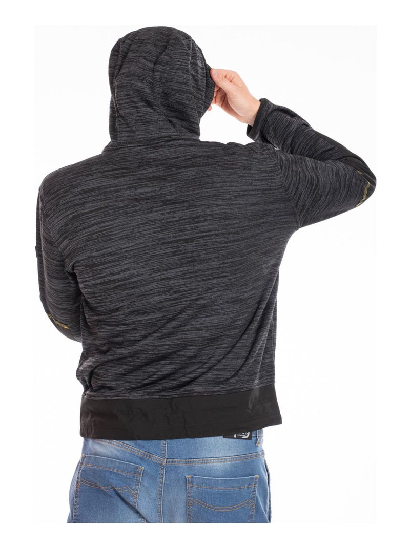 Sudadera micro polar reforzada ALDER 'Rica Lewis' Negro - Kiabi