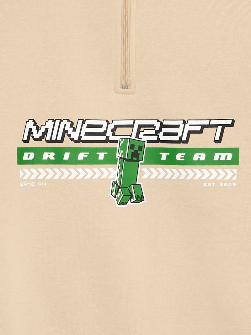 Sudadera 'Minecraft' con cuello de camionero Beige - Kiabi