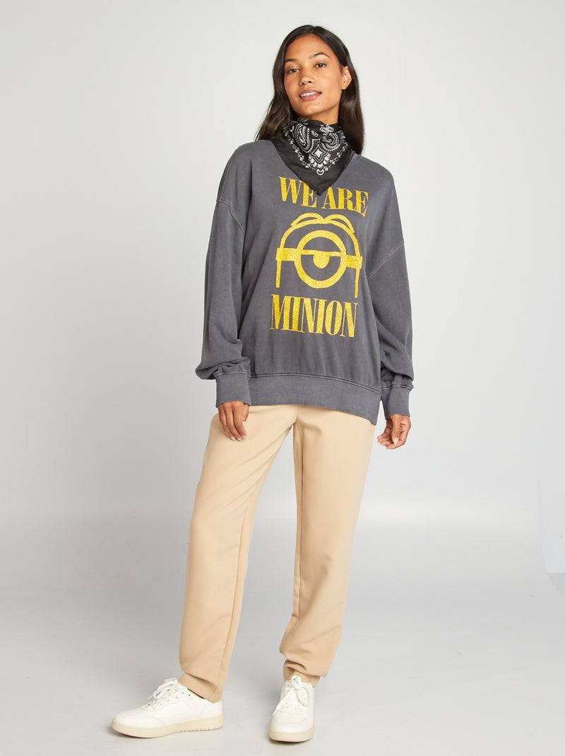 Sudadera 'Minions' con cuello redondo NEGRO - Kiabi