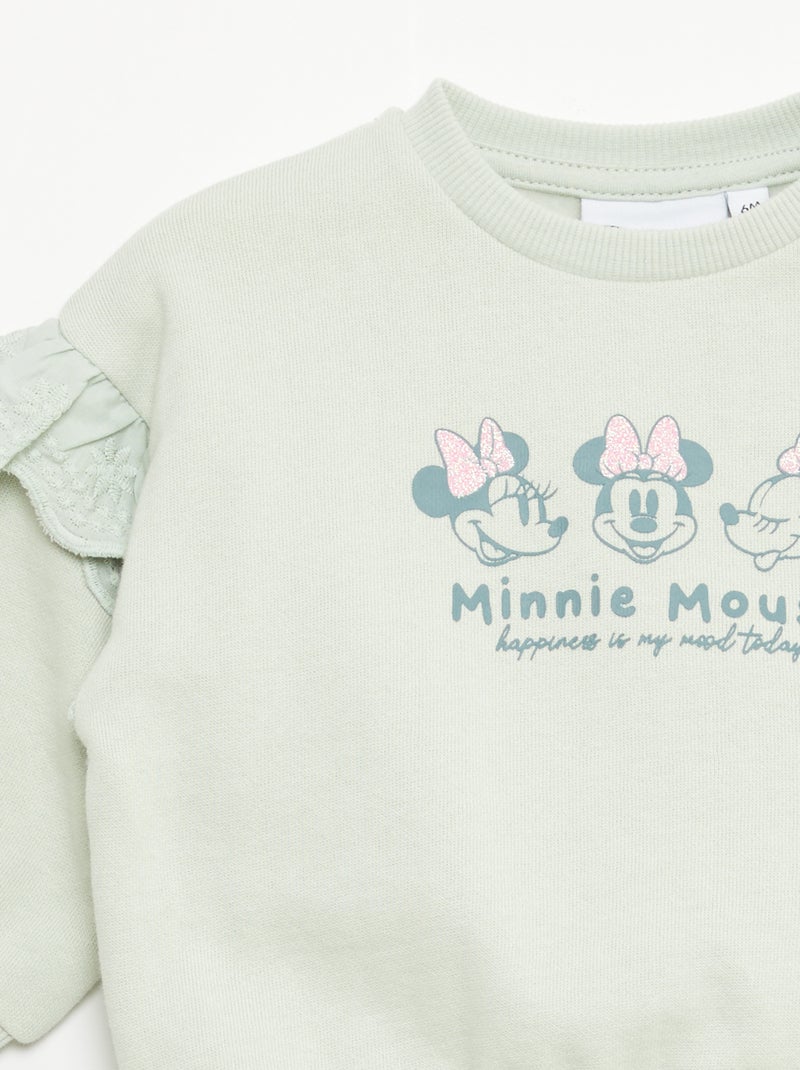 Sudadera 'Minnie' 'Disney' con volantes en las sisas Verde - Kiabi