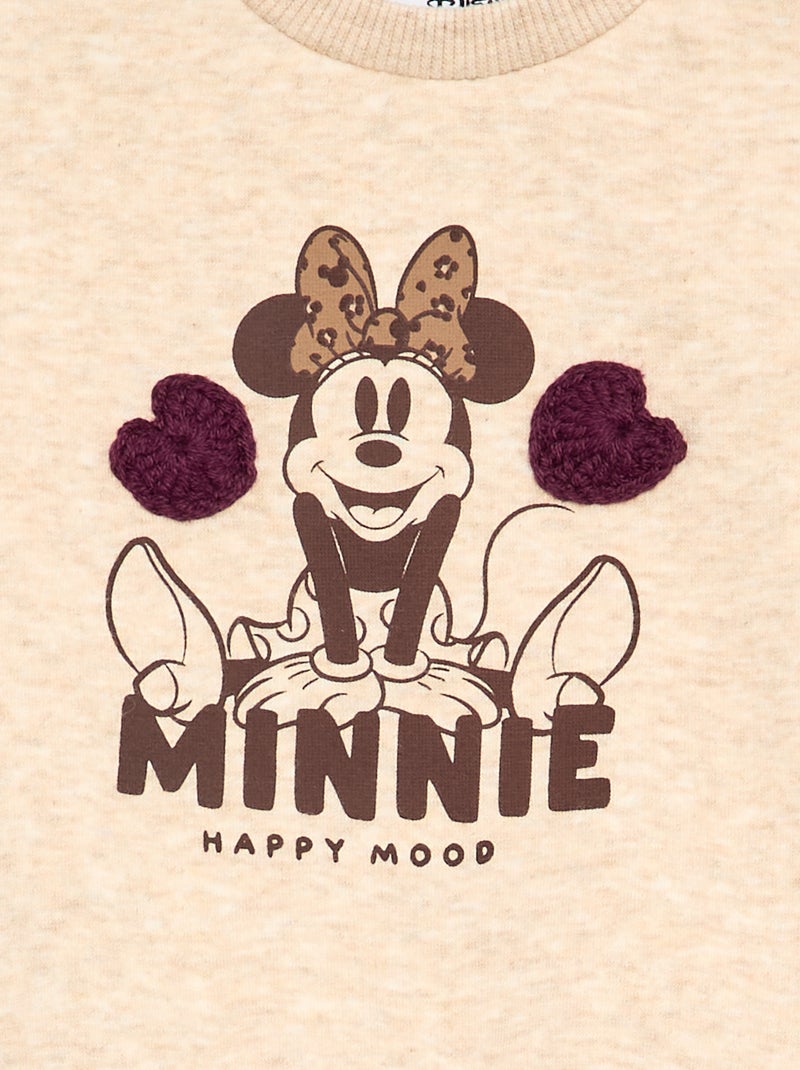 Sudadera 'Minnie' 'Disney' con volantes en los hombros Beige - Kiabi