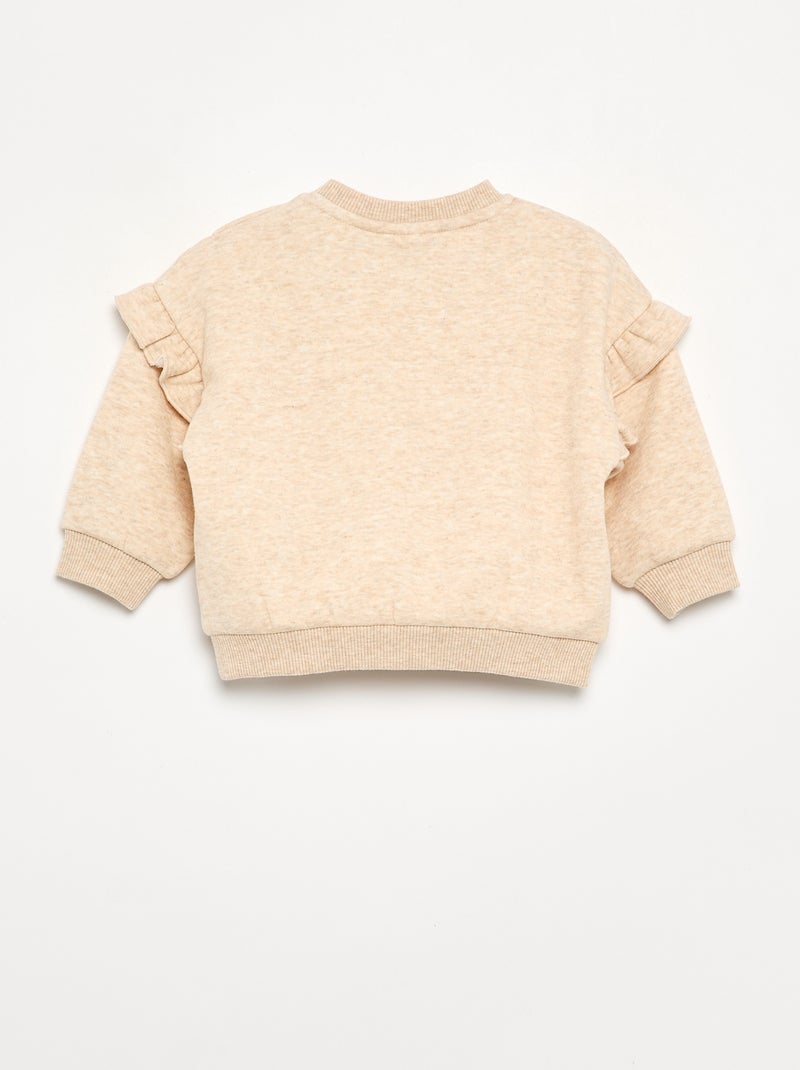 Sudadera 'Minnie' 'Disney' con volantes en los hombros Beige - Kiabi