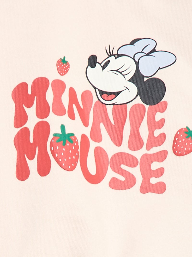 Sudadera 'Minnie' 'Disney' de manga larga con volantes bordados Rosa - Kiabi