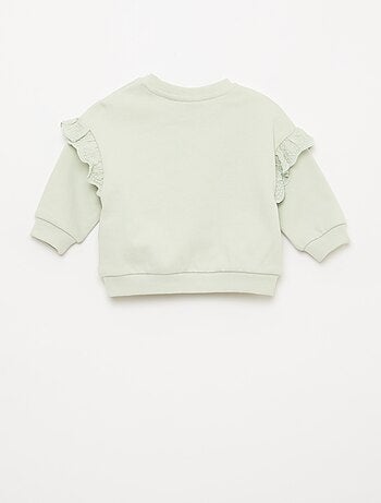 Sudadera 'Minnie' 'Disney' de manga larga con volantes bordados