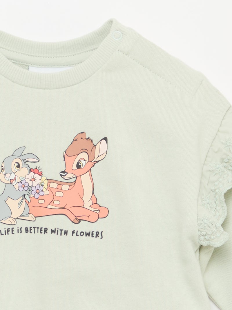 Sudadera 'Minnie' 'Disney' de manga larga con volantes bordados Verde - Kiabi