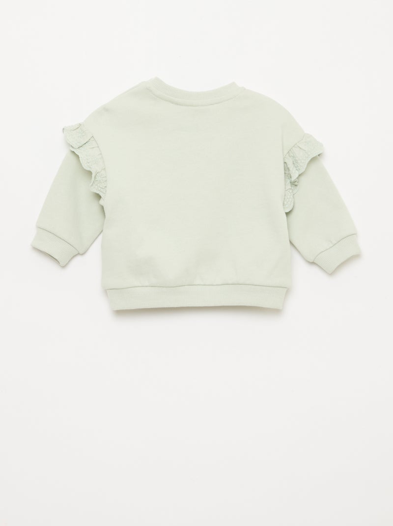 Sudadera 'Minnie' 'Disney' de manga larga con volantes bordados Verde - Kiabi