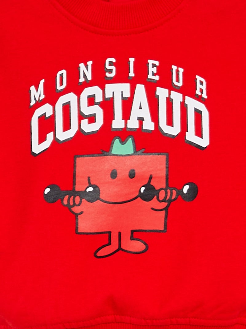 Sudadera 'Mr Men & Little Miss' 'Monsieur Costaud' ROJO - Kiabi