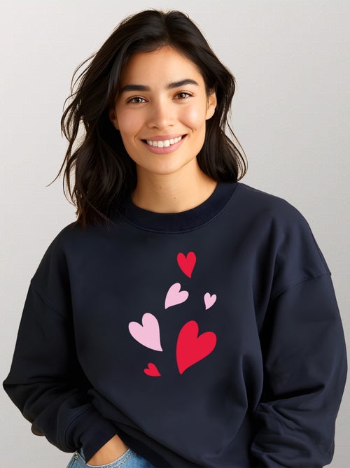 Sudadera Mujer - BACK MANY HEARTS - Kiabi