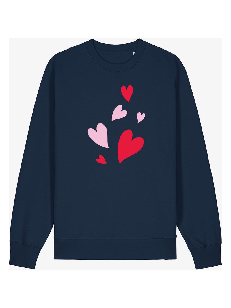 Sudadera Mujer - BACK MANY HEARTS Azul marino - Kiabi