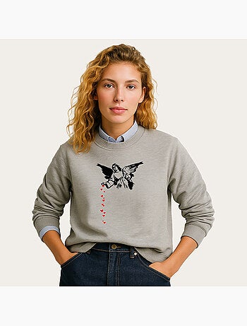 Sudadera Mujer - BANKSY ANGEL HEARTS