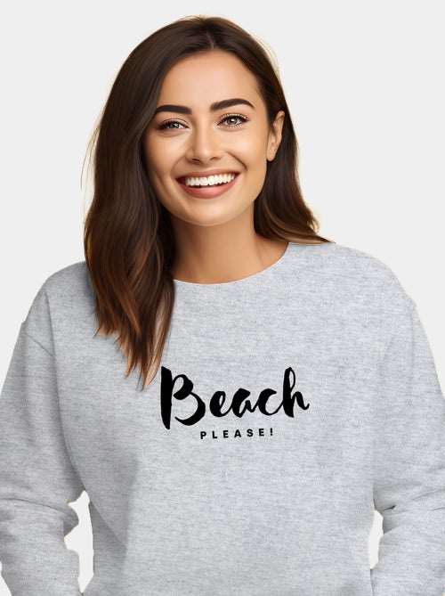 Sudadera Mujer - BEACH PLEASE - Kiabi