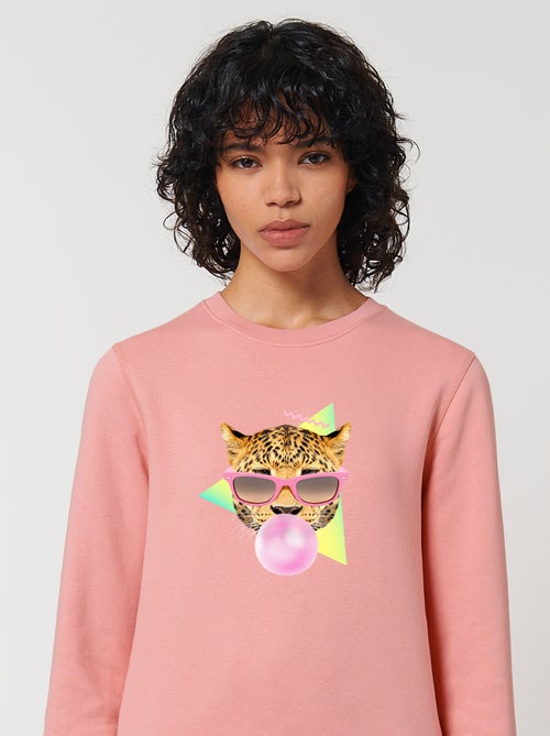 Sudadera Mujer - BUBBLE GUM LEO - Kiabi Sudadera Mujer - BUBBLE GUM LEO - Kiabi