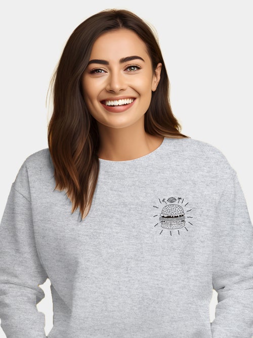 Sudadera Mujer - BURGER PUNK CŒUR - Kiabi Sudadera Mujer - BURGER PUNK CŒUR - Kiabi