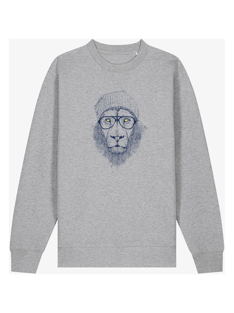 Sudadera Mujer - COOL LION Gris jaspeado - Kiabi