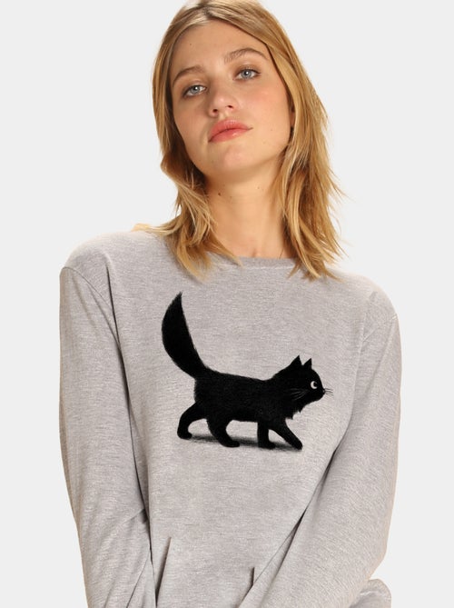 Sudadera Mujer - CREEPING CAT - Kiabi
