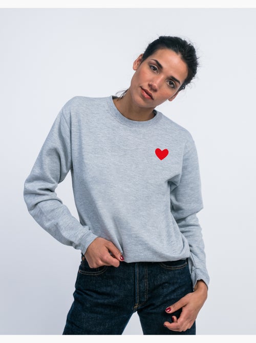 Sudadera Mujer - DESSIN PETIT COEUR - Kiabi Sudadera Mujer - DESSIN PETIT COEUR - Kiabi
