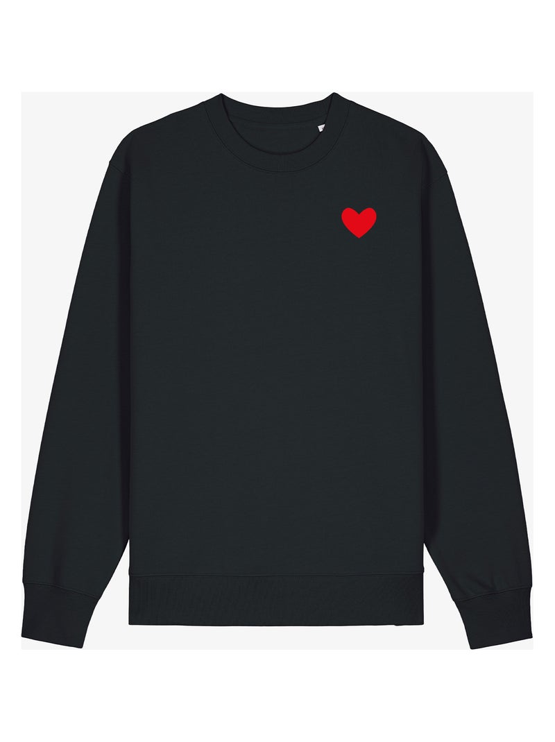 Sudadera Mujer - DESSIN PETIT COEUR Negro - Kiabi