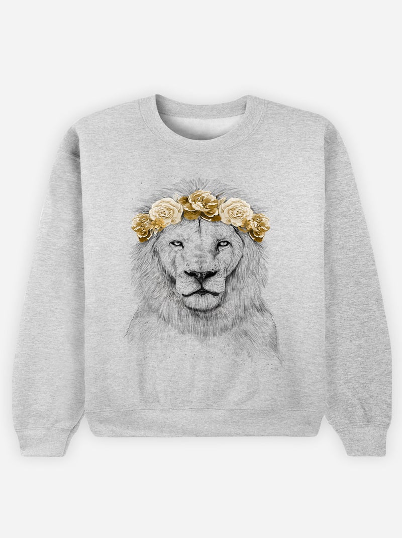 Sudadera Mujer - FESTIVAL LION AUTUMN Gris jaspeado - Kiabi