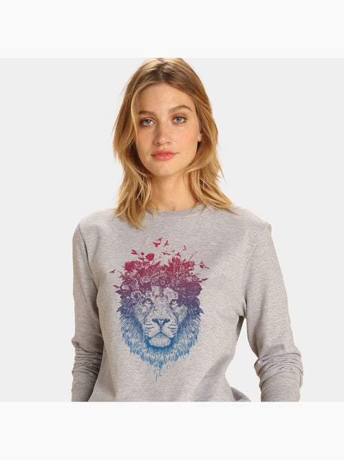Sudadera Mujer - FLORAL LION - Kiabi