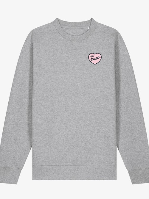 Sudadera Mujer - GIRL POWER PINK HEART - Kiabi Sudadera Mujer - GIRL POWER PINK HEART - Kiabi