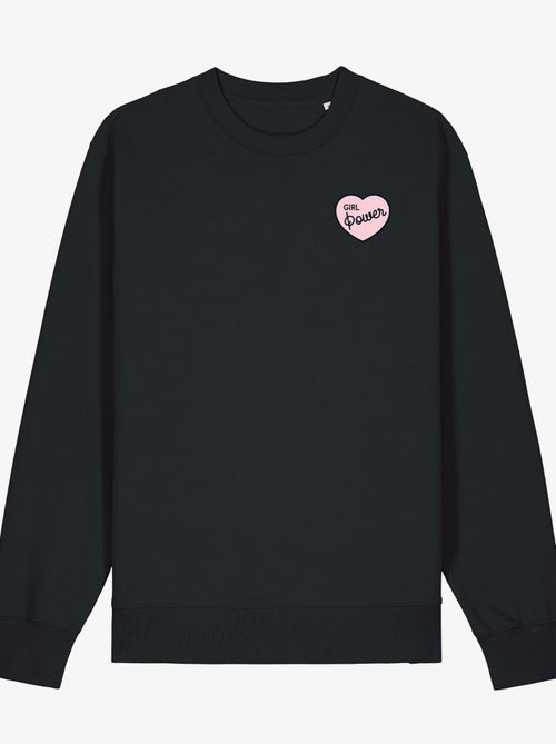 Sudadera Mujer - GIRL POWER PINK HEART - Kiabi Sudadera Mujer - GIRL POWER PINK HEART - Kiabi