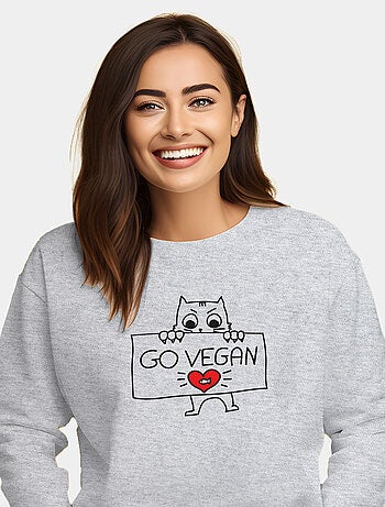 Sudadera Mujer - GO VEGAN