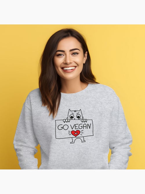 Sudadera Mujer - GO VEGAN - Kiabi Sudadera Mujer - GO VEGAN - Kiabi