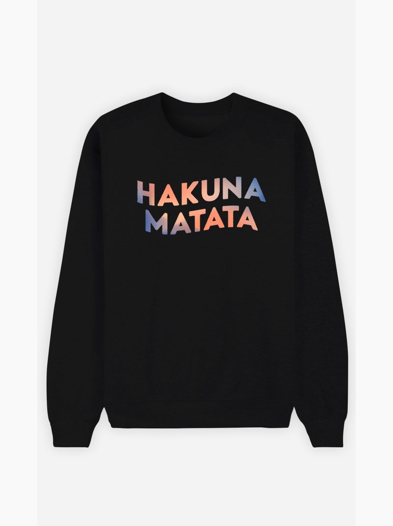 Sudadera Mujer - HAKUNA MATATA 3 Negro - Kiabi