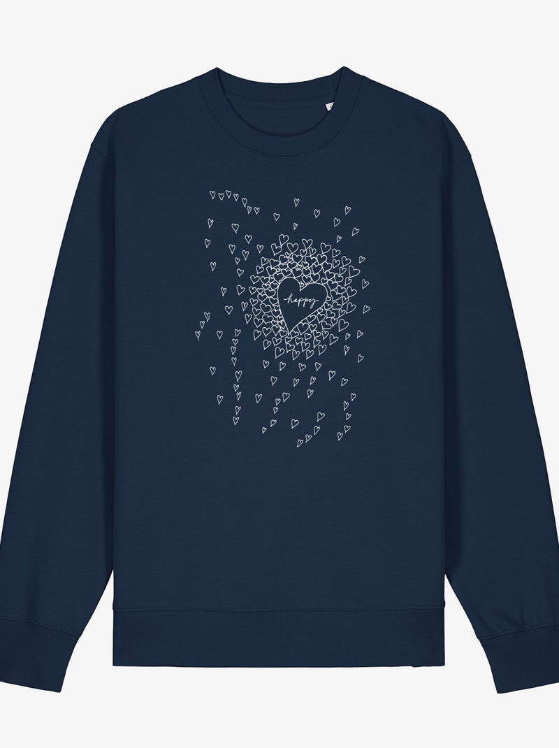 Sudadera Mujer - HAPPY HEARTS Azul marino - Kiabi
