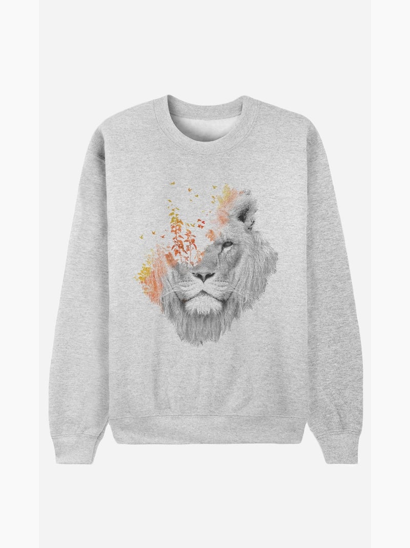 Sudadera Mujer - IF I ROAR Gris jaspeado - Kiabi