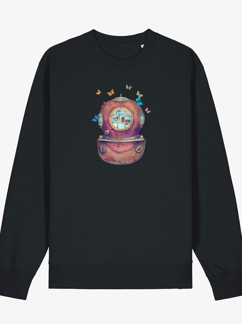 Sudadera Mujer - INNER SPACE SQUARE Negro - Kiabi