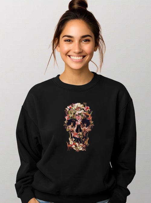 Sudadera Mujer - JUNGLE SKULL - Kiabi