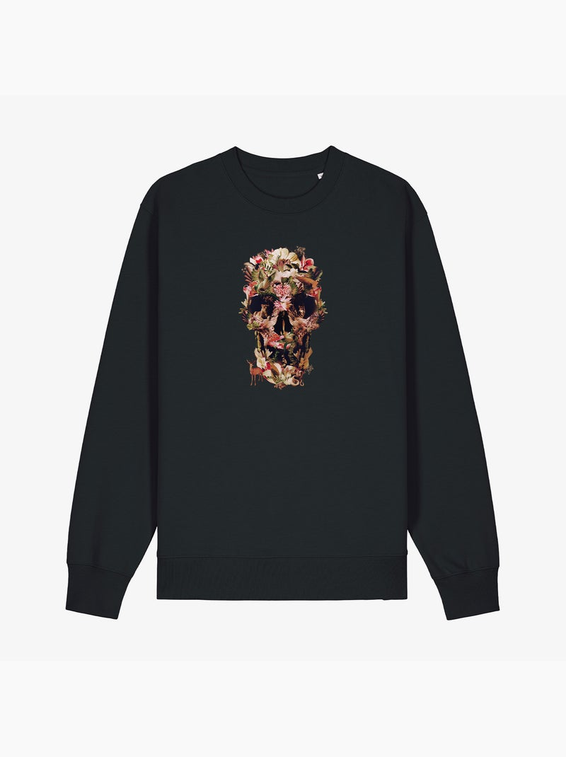 Sudadera Mujer - JUNGLE SKULL Negro - Kiabi