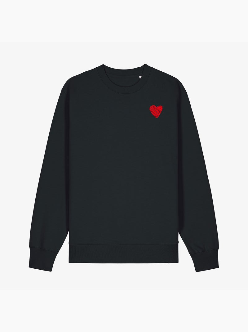 Sudadera Mujer - LITTLE HEART Negro - Kiabi