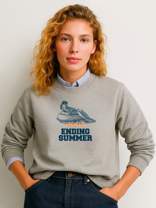 Sudadera Mujer - NEVER ENDING SUMMER - Kiabi Sudadera Mujer - NEVER ENDING SUMMER - Kiabi