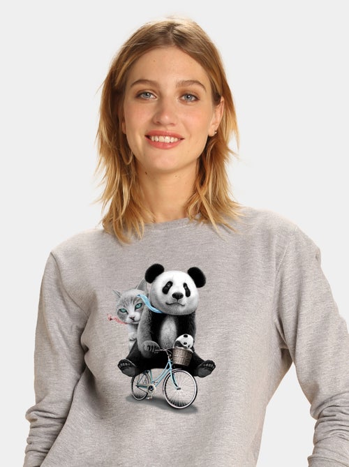 Sudadera Mujer - PANDA BICYCLE - Kiabi